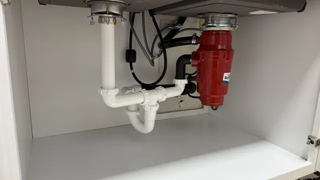 New garbage disposal and drain under the sink